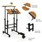 Height Adjustable Mobile Standing Desk with rolling wheels for office and home
